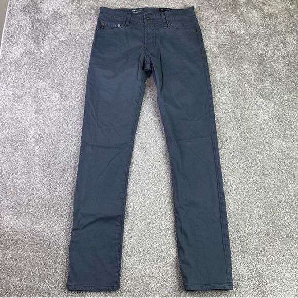 Ag Adriano Goldschmied Tellis Pants Men's 30X32 Gray Slim Straight Chino Modern